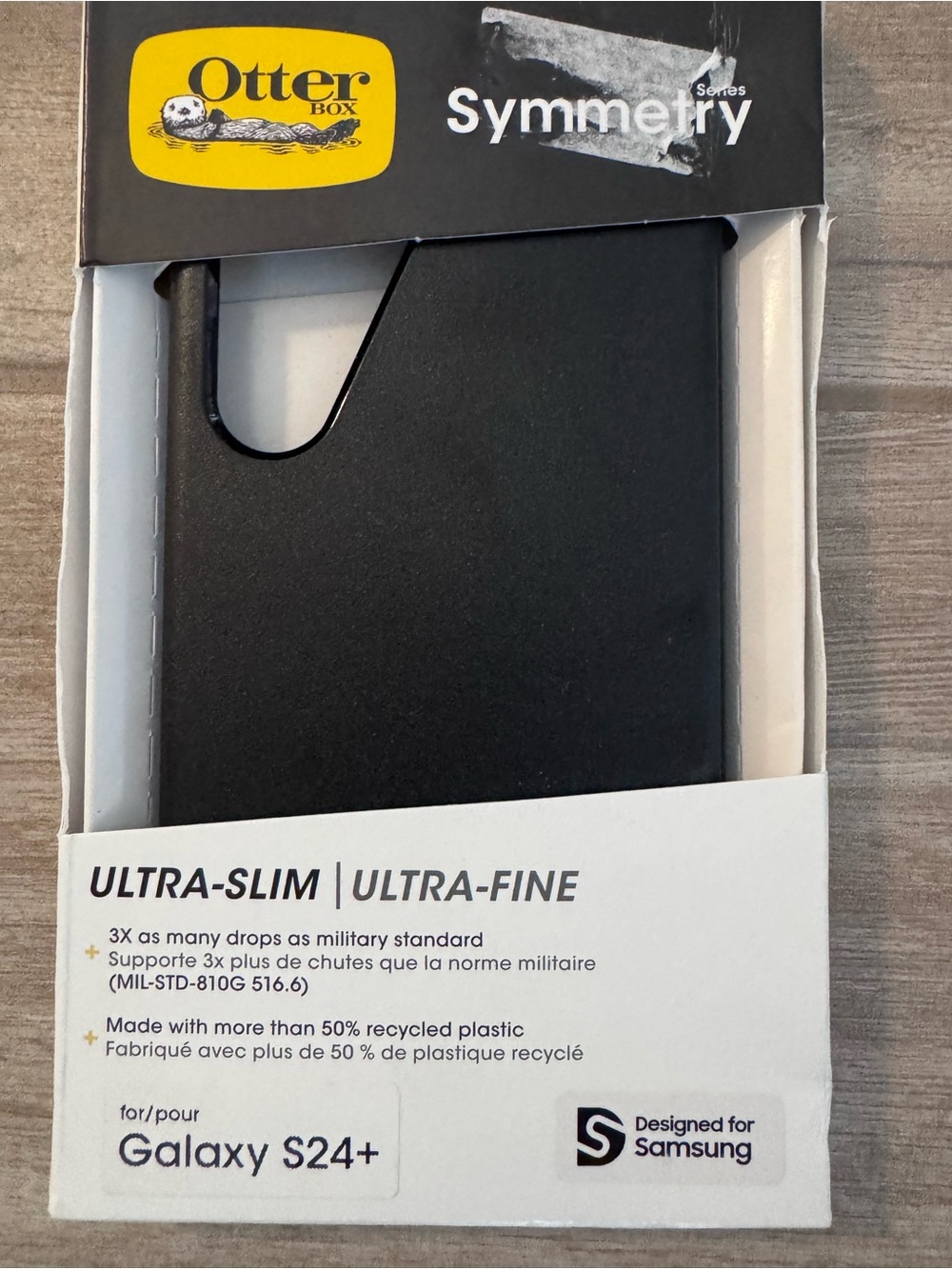 OtterBox Symmetry Series Slim Black Case for Samsung Galaxy S24+